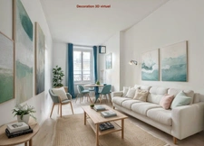 75017  rue Tocqueville, charmant 3 pièces traversant de 50 m² – 2 chambres
