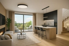 PUTEAUX 92800 on the TOP FLOOR - Rooftop Duplex of 118 m² Carrez with 56 m² terrace in a small exceptional condominium, near Défense. T5 with 4 bedrooms, and 2 underground parking spaces.