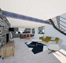 Longère à rénover, 124 m2 sur terrain clos de 1820 m2, SAINT MARTIN SUR OUST (56200)