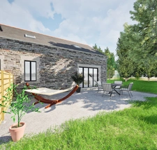 Longère à rénover, 124 m2 sur terrain clos de 1820 m2, SAINT MARTIN SUR OUST (56200)