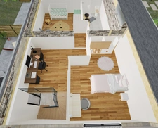 Longère à rénover, 124 m2 sur terrain clos de 1820 m2, SAINT MARTIN SUR OUST (56200)