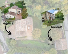 A vendre Propriété arborée et clôturée sur ESTOUBLON (04) avec 2 maisons individuelles