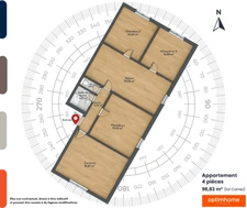 Appartement 4 pièces – 98,83 m² – 3 chambres – Grenier privatif – Hayange (57)