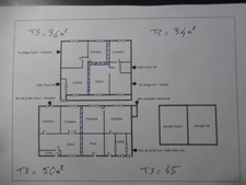 Maison de 165 m2 constituée par 4 appartements sur un terrain de 502 m2 en pleine propriete secteur recherché