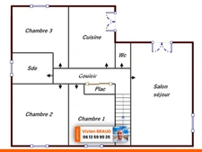 À vendre : Maison de type Foyer Cantalien à Mauriac (Cantal), 106m² , 4ch