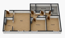 À vendre 3 pièces, le Plessis-Bouchard, 2 Chambres, balcon, cave, proche gare.