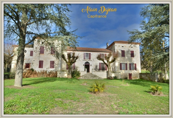 Dpt Lot et Garonne (47), à vendre proche d' AGEN Propriété P8 de 385 m² plus dépendances de 400 M2- Terrain de 25 HA