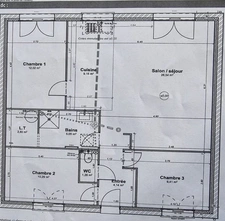 Maison neuve de plain-pied – 3 chambres Cré