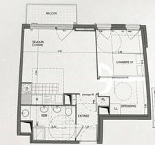 Appartement avec balcon et parking à vendre 2 pièces ASNIERES SUR SEINE (92)