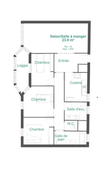 Appartement à vendre 4 pièces avec loggia fermée, cave et parking en sous sol ASNIERES SUR SEINE (92)