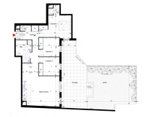 For sale 4-room family apartment with terrace and private garden – Berges de Seine / Beaujon district CLICHY (92)