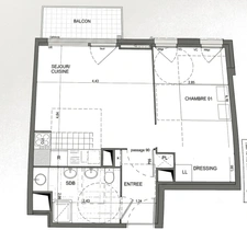 Appartement avec balcon et parking à vendre 2 pièces ASNIERES SUR SEINE (92)