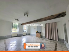 Maison plain-pied 128m², 2 chambres, grenier aménageable, terrain/garage, 87 600€