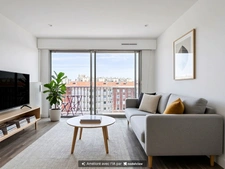 MONTROUGE Métro – 2 pièces, dernier étage, balcon, parking et cave