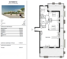 Appartement T4 avec terrasse de 70 m² avec parking et garage à FRONTIGNAN (34)