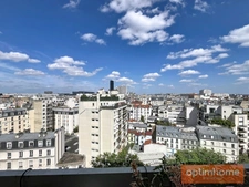 Appartement familial 90 m² - 11e étage - Vue panoramique sur Paris - Balcon - 2 parkings & Cave - PARIS 14ème