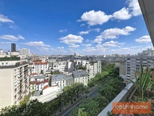 Appartement familial 90 m² - 11e étage - Vue panoramique sur Paris - Balcon - 2 parkings & Cave - PARIS 14ème