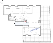 appartement à vendre 5 pièces METZ (57) avec terrasse de 65 m² et parking en sous-sol