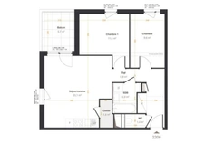 appartement à vendre 3 pièces THIONVILLE (57), avec loggia de 10,80 m² et parking en sous sol