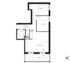 appartement à vendre 3 pièces NANCY (54) au 3°étage avec Balcon de 11 m² HSP de 2,70 m et parking en sous-sol