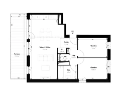 appartement à vendre 3 pièces VILLERUPT (54190 avec balcon de 17 m² et parking