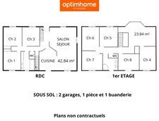 A vendre Maison 216 m² - 2 garages - terrain 795 m²