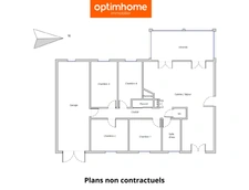 À vendre – Maison familiale de plain-pied – 4 chambres - Véranda 108.5m² + Garage – Piscine – Terrain 555 m² – Saint-André-de-Corcy