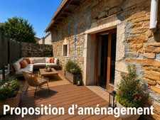 A vendre maison en pierre - a rénover - potentiel 140m² + garage + terrasse 16.7m² - Bettant