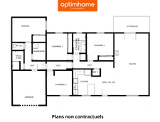 Maison de plain pied de 109 m² avec 3 chambres et un bureau sur une parcelle de 909 m² à Saint Maurice de Remens 01500