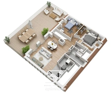 Appartement neuf T3 de 67,71 m² avec grande terrasse et parking – Beaumont-en-Auge (14950)