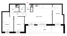Appartement neuf T4 de 87 m² avec loggia de 18 m² – Pont-l’Évêque (14130)