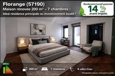 Maison à vendre 9 pièces FLORANGE (57)