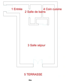 Appartement Studio "Pied-à-Terre" avec extérieur au Port de st martin de ré 