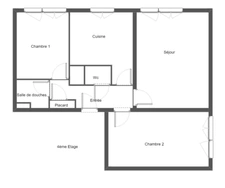 Appartement 3 pièces rénové – 2 chambres – Ascenseur – Joué-lès-Tours