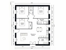 Maison à vendre 4 pièces NEUVY LE ROI (37) 22 minutes de Tours Nord