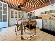 Authentic 118 m2 stone village house, air-conditioned, 50 m2 terrace, outdoor kitchen, double garage, attic, three beautiful bedrooms, 2 bathrooms, laundry room  