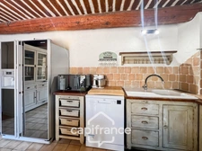 Authentic 118 m2 stone village house, air-conditioned, 50 m2 terrace, outdoor kitchen, double garage, attic, three beautiful bedrooms, 2 bathrooms, laundry room  