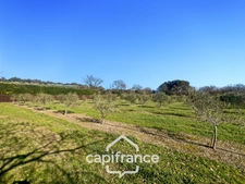 Propriété de plain pied  en campagne  vue panoramique, construction 1980,  habitation de 177m2 3/4 chambres sur un terrain de 2280m2 