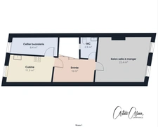 Dpt Haute Garonne (31), à vendre VILLEFRANCHE DE LAURAGAIS immeuble local et appartement T3