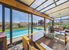 Maison de plain-pied avec piscine et vue sur la Montagne Noire