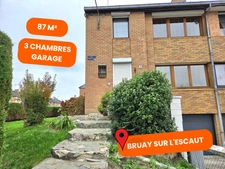 Maison semi-individuelle de 87 m² à vendre. 4 pièces. BRUAY SUR L'ESCAUT (59)