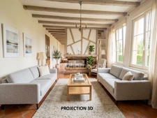 02100 NEUVILLE SAINT-AMAND - Maison de caractère au charme de l’ancien 332m2 - 4 chambres - Vie de plain-pied - Salle de réception 70 m² - Mezzanine - Grand garage
