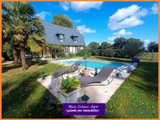 Magnifique propriété avec 2 maisons et piscine sur 3 hectares à 15min de BERNAY