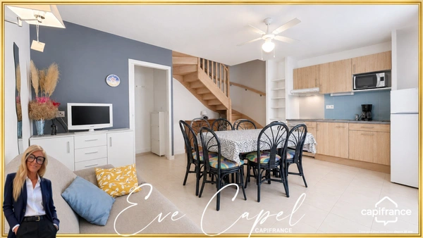 Maison à vendre 3 pièces LE CAP D'AGDE (34), Pavillon 2 chambres, secteur Rochelongue, dans résidence avec piscine et parking privatif 