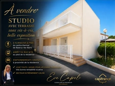 Appartement à vendre 1 pièces BALARUC LES BAINS (34), STUDIO Climatisé avec Terrasse, au Calme et sans vis-à-vis 