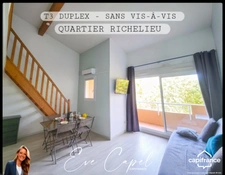 Appartement à vendre 3 pièces LE CAP D'AGDE (34), DUPLEX T3 - 400 m des plages - Vendu Meublé - dans résidence avec Piscine & Ascenseur