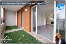 Appartement à vendre 2 pièces proche de LE CAP D'AGDE (34), AGDE CAPISCOL- T2 avec suite parentale, terrasse couverte, parking privatif.