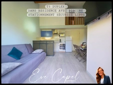 Appartement à vendre 3 pièces LE CAP D'AGDE (34), DUPLEX T3 - 400 m des plages - Vendu Meublé - dans résidence avec Piscine & Ascenseur