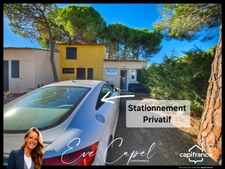House for sale, 3 rooms, LE CAP D'AGDE (34), PINEDE, 2-room bungalow with mezzanine and private parking space in a residence with swimming pool