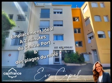 Appartement à vendre 2 pièces LE CAP D'AGDE (34) -  Appartement avec 1 chambre, terrasse couverte + parking privatif  Secteur Môle/ Centre-port 
